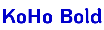 KoHo Bold font